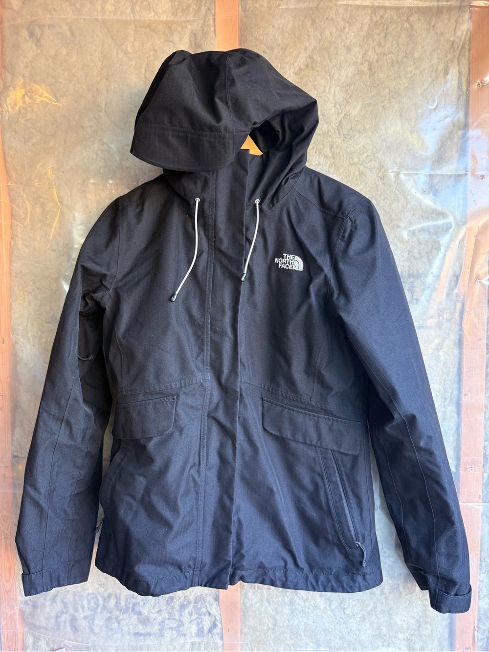 The North Face Black Hooded Rain Jacket